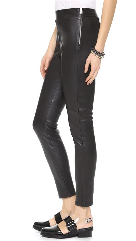 Lyst Surface To Air Stretch Leather Leggings Black In Black