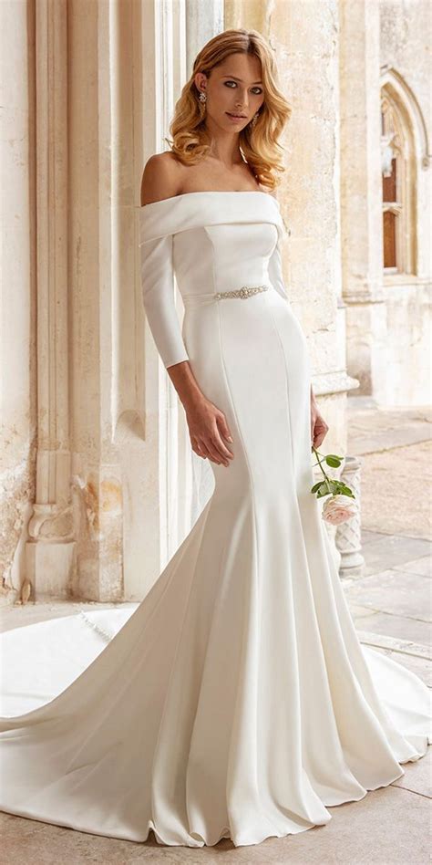 Silk Wedding Dresses For Elegant And Refined Bride Plain Wedding Dress Wedding Dress Guide