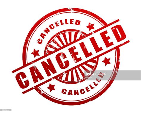 Cancelled Rubber Stamp Stock Photo - Getty Images
