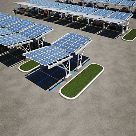 Modular Q345b Frame Solar Power Car Parking Shed