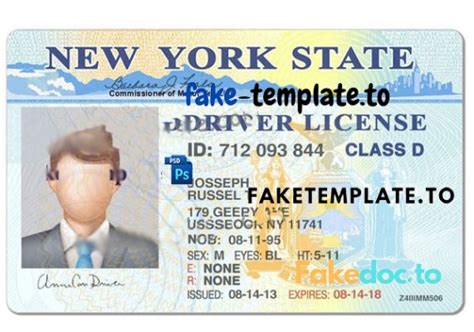 New York Drivers License Psd V1 Fake Templateto