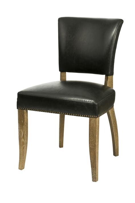 Leather Parson Dining Room And Kitchen Chairs Sl 002 Black Bicast