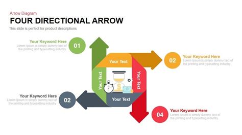 4 Directional Arrows Powerpoint Templates And Keynote Slidebazaar