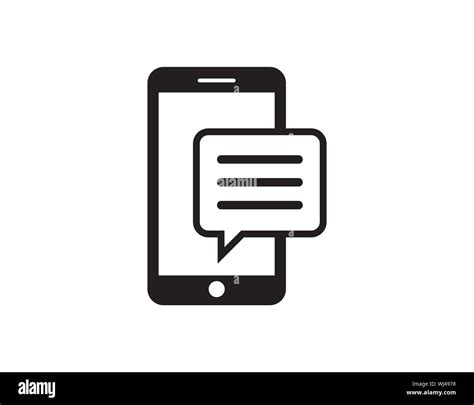 Smartphone With Sms Message Icon Flat Mobile Vector Image Stock Vector