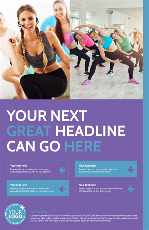 Browse Our Sample Of Exercise Class Flyer Template Fitness Class