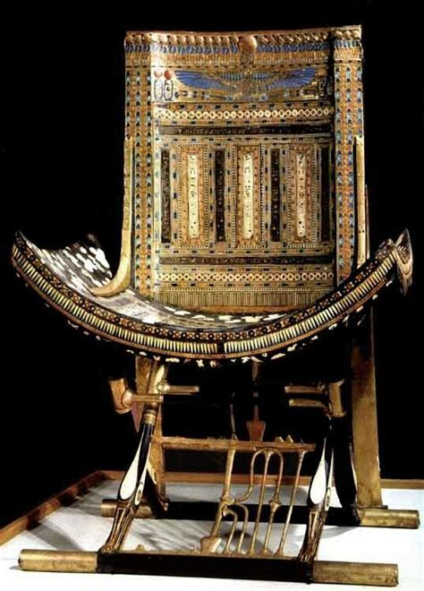 One Of Tutankhamuns Throne Ancient Egypt Knewinvented The Chairs