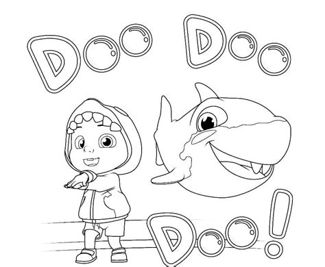 Cocomelon And Baby Shark Coloring Page Free Printable Coloring Pages