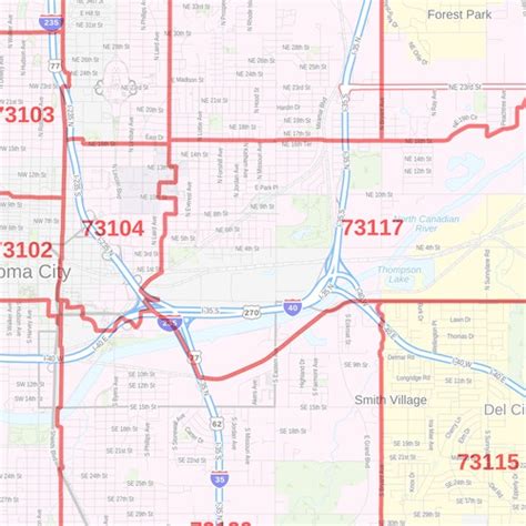 Only 11 states host the top 100 zip codes. Oklahoma City ZIP Code Map
