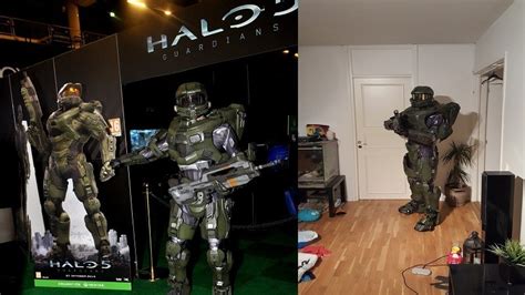 A Full Size 3d Printed Master Chief Suit Of Armour From