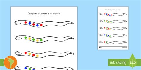 Ficha De Actividad Completar Las Secuencias Pintar Con Los Dedos