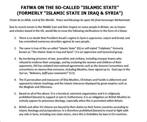 Brief Brief On The Futility Of Fatwas Csc Center For Strategic