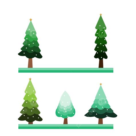 Red Pine Tree Vector Art Png Various Pine Trees Vector Tree Pine