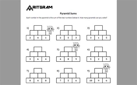 Printable Number Pyramid Puzzle Free Printable Download