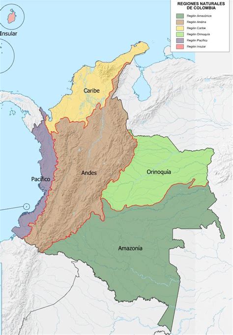 Dibuja El Mapa De Colombia Puedes Calcarlo Y Delimita Las Regiones