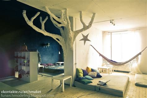 In the case, the home owner has been able to establish the later with a. | Whimsical tree house themed roomInterior Design Ideas.