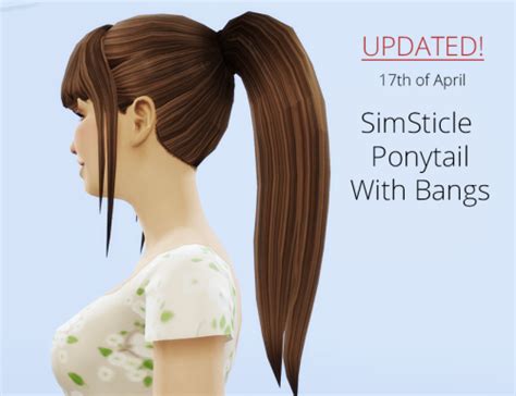 My Sims 4 Blog Updated Simsticle Ponytail With Bangs For Females