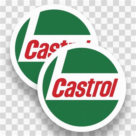 2x Castrol Stickers Decals Vinyl Logo Edge Oil Motor Synthetic Gtx
