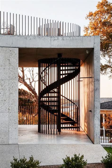 Concept of plan b and creative thinking. Amazing Residential Outdoor Metal Stairs With Landing