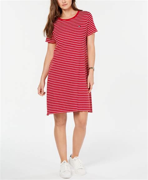 Tommy Hilfiger Cotton Striped T Shirt Dress Created For Macy S Macy S