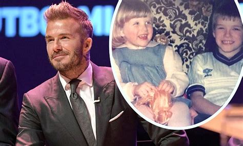 David Beckham Shares Childhood Photo With Sister Joanne