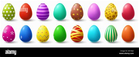 Colorful Easter Eggs Holiday Chicken Egg Decor Easter Patterns