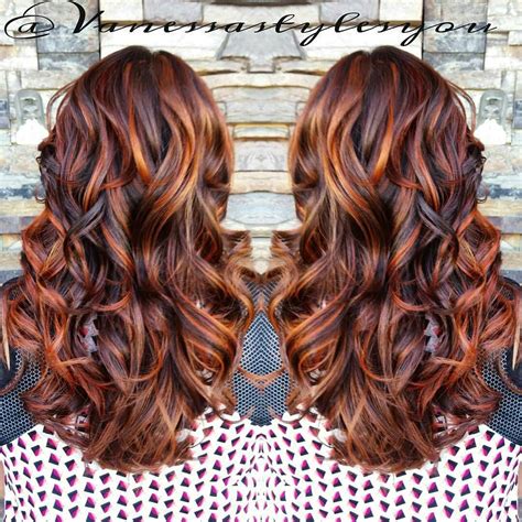 Salon4 On Instagram “copper Highlighted Hotness Regrann From Vanessastylesyou Copper