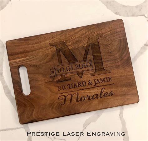 Laser Engraved Wood Cutting Board