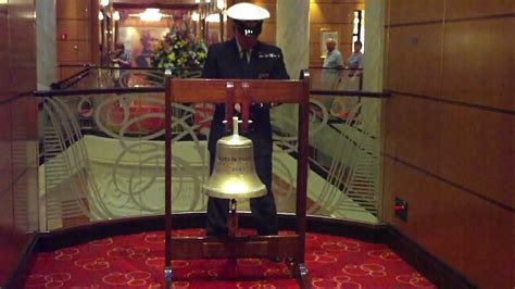Qm2 Ringing The Ships Bell At Midday Youtube