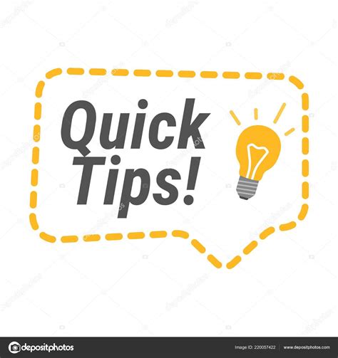 Quick tips icon. Flat vector illustrations on white background — Stock ...