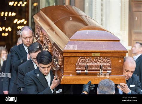 The Casket Leaving Westminster Cathedral Following The Funeral Service