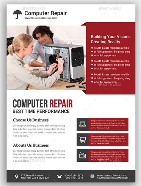 Free 21 Best Computer Repair Flyer Templates In Ms Word Psd Ai
