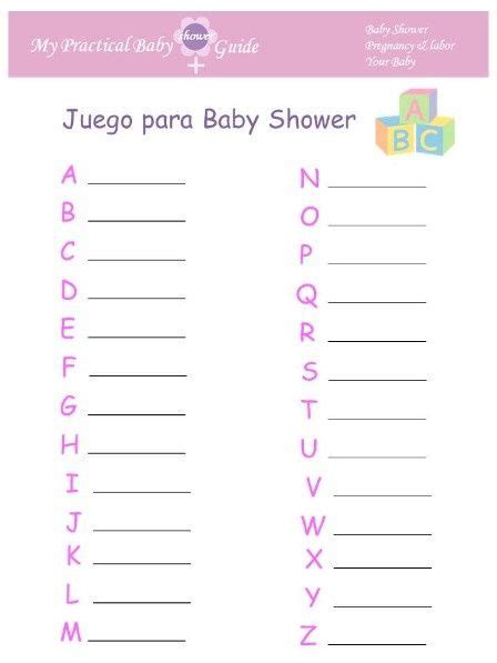 Sopa De Letras Niña Juegos De Baby Shower Tengo Un Juego