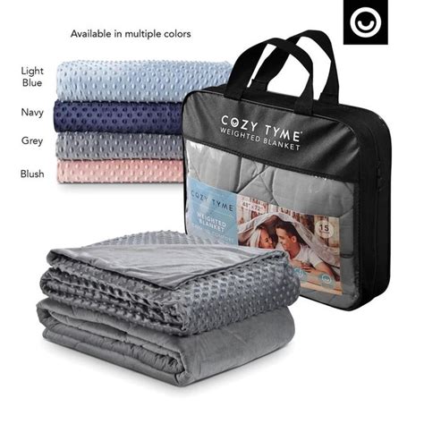 Cozy Tyme Eshe Grey 60 In X 80 In Cotton Weighted Blanket In The