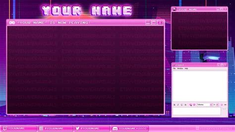 Vaporwave Stream Overlay Set For Twitch Kick Facebook And Etsy