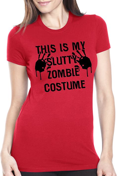 This Is My Slutty Zombie Costume T Shirt Womens Halloween