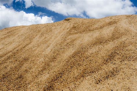 Coarse Sand Pile And Find Granular Sand Pile And Fill Sand Pile Stock