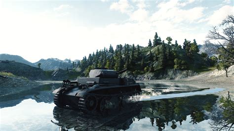World Of Tanks Black Tank On Water 4k Hd World Of Tanks Wallpapers Hd