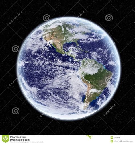 View Of The Planet Earth In Space Stock Illustration Illustration Of