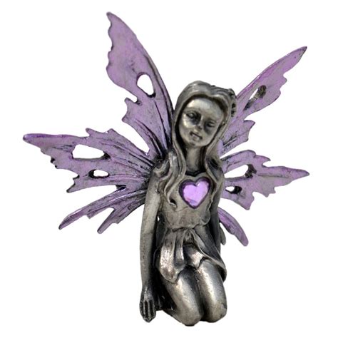 Pewter Fairy Figurinestatue For Decoration By Rednwhite On Etsy