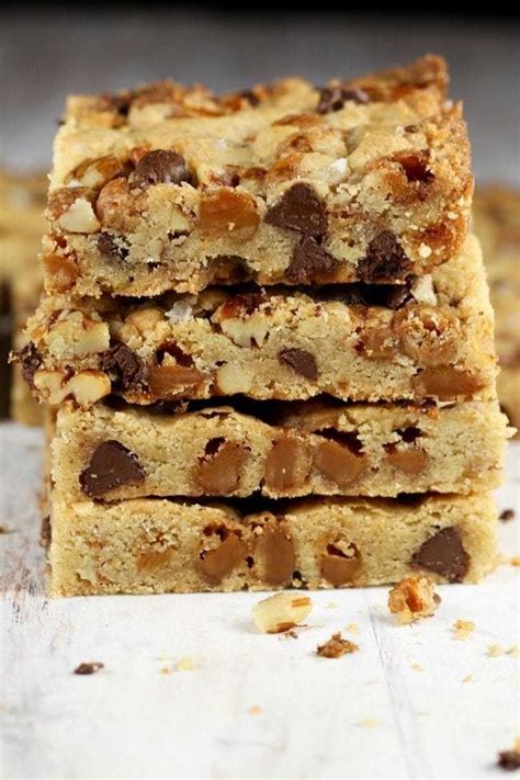 Salted Caramel Cookie Bars Recipe With Crunchy Edges And Chewy Centers