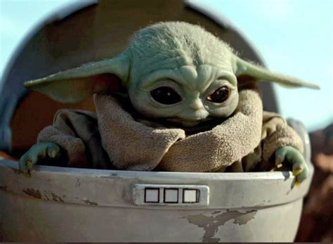 Photo Baby Yoda With A Big Smile