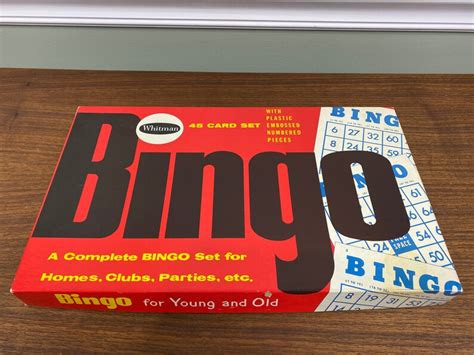 Vintage 1959 Whitman Bingo Game Complete Set For Large Etsy