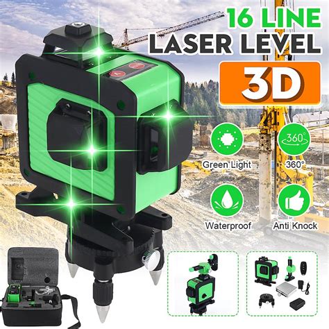 16 Lines 3d Green Laser Level Self Leveling Wireless Remote 360 Degree