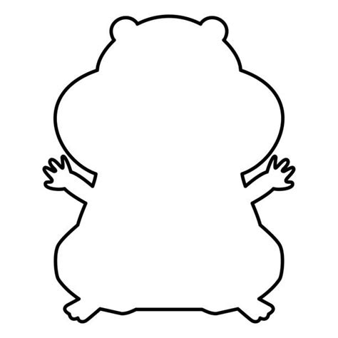 Silhouette Of A Funny Hamsters Illustrations Royalty Free Vector