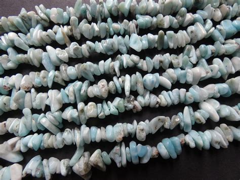 Inch Mm Strand Natural Larimar Bead Strand About Nugget