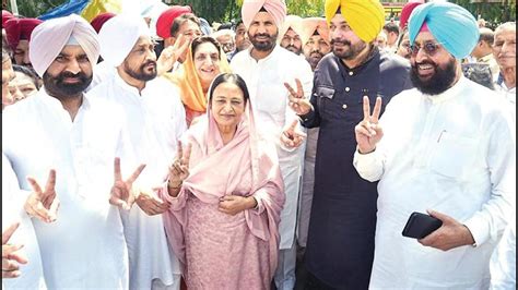 Jalandhar Byelection Punjab Congress Puts Up United Front As Karamjit Kaur Files Papers