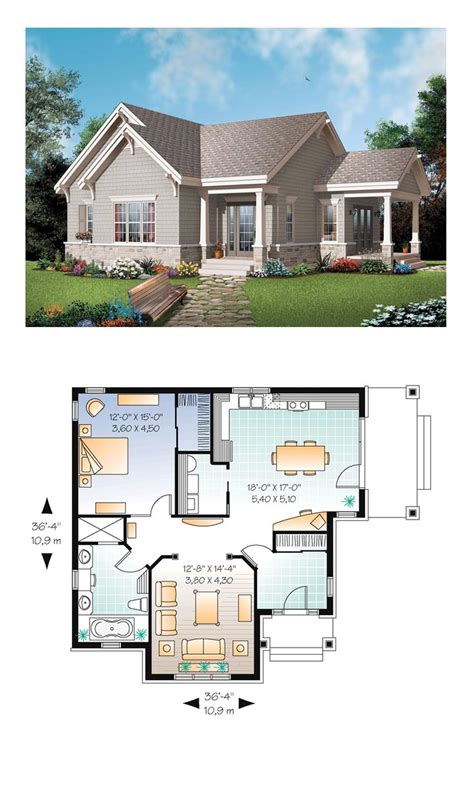 Bungalow Country Craftsman House Plan 65524