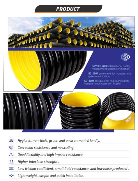 Inch Hdpe Double Wall Corrugated Pe Drainage Pipe Dwc Hdpe Plastic