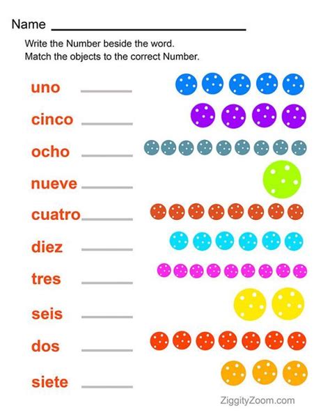 Spanish Numbers Worksheet Spanish Worksheets Beginner Spanish