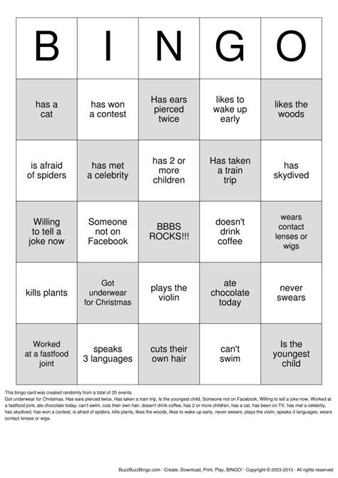 9 Best Images About People Bingo On Pinterest Bingo Reunions And You